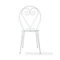 Bistro Crafted Wrought Iron Chair with Pattern Seat